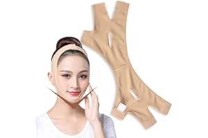 Alucy Face Chin Cheek Lifting Up Belt, Facial Mask Face Lift Up Thin Neck Mask Sleeping V-Line Chin Cheek Lift Up Band Reduce Double Chin Bandage (Xl)