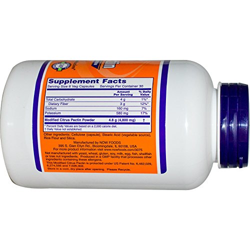 NOW Foods Modified Citrus Pectin 800 mg180 Vegetable Capsules