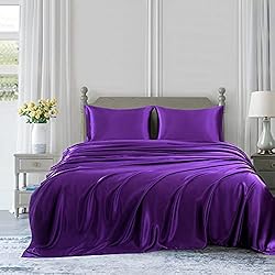 Homiest 3pcs Satin Sheets Set Luxury Silky Satin