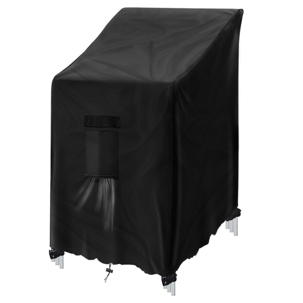 Garden Chair Covers 1PC, Waterproof 600D Oxford Fabric Outdoor Furniture Covers for Stackable Chairs 64 * 85 * 120/85cm