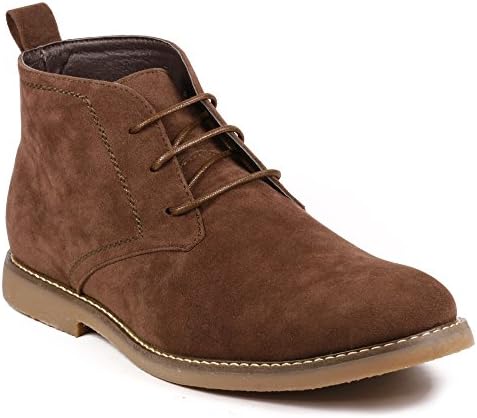 Miko Lotti BF1302 Men's Lace Up Casual Fashion Ankle Chukka Boots (13, Brown)
