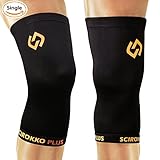 Copper Knee Sleeve - GUARANTEED Recovery Knee Brace For Men And Women - Ultra-high copper content Infused Fit - Wear Anywhere - Single (Large)