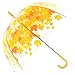 Kung Fu Smith Clear Bubble Umbrella for Kids Boy and Girls, Orange Leaves & Auto Open