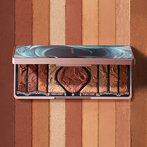 FLORASIS Floral Engraving Phoenix Makeup Palette Makeup Long Lasting Blendable Natural Eyeshadow Palette for Women (02 Retro Brown)