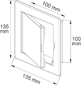 Awenta 100 x 100 mm Plastic Access Panel White Paintable Surface view 5