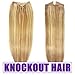 Knockout Hair Fits like a Halo Hair Extensions, 20-Inch, Human, 120 Grams, Darkest Blonde Light Blonde Mix - #12/T-03-20