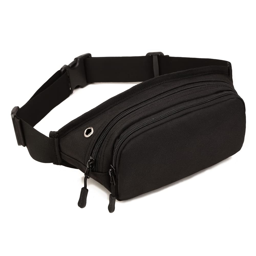 SINAIRSOFT Waist Bag Chest Crossbody Bag Running 5.7 inch Phone Waist Bag Music Waist Bag Black