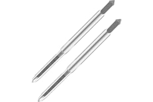 Qjaiune 2pcs M3x0.5 Machine Tap, M3 Metric Thread Tap HSS Thread Tapping Tool, 3 Straight Flutes Thread Milling Taps (M3 x 0.
