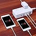 AMIR Travel Power Strip(3 AC Outlets+ 4 USB Ports) with USB, 3 Universal Travel Adapters/Sockets, Surge Protector Electric Charging Station(UK/AU/ EU), International Charging Station