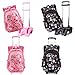 Fellibay Rolling Backpack School Bags for Girls Kids Backpack Wheeled Backpack for Kids and Students(with 2 wheels) (Pink)