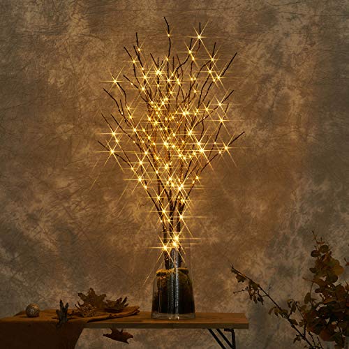 Photo 1 of LITBLOOM Lighted Brown Willow Branches with Timer and Dimmer Tree Branch with Warm White Lights for Holiday and Party Decoration 32IN 150 LED Waterproof Plug in