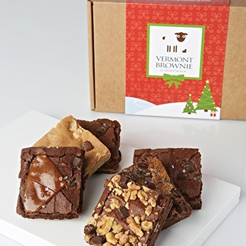 Merry Christmas Gourmet Brownie Gift Sampler - 12 Brownies