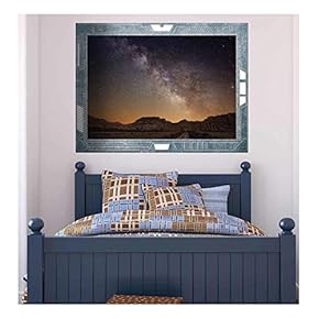 Wall26 - Science Fiction ViewPort - Decal - Peering into the Happenings of Mars - Wall Mural, Removable Sticker, Home Decor - 24x32 inches