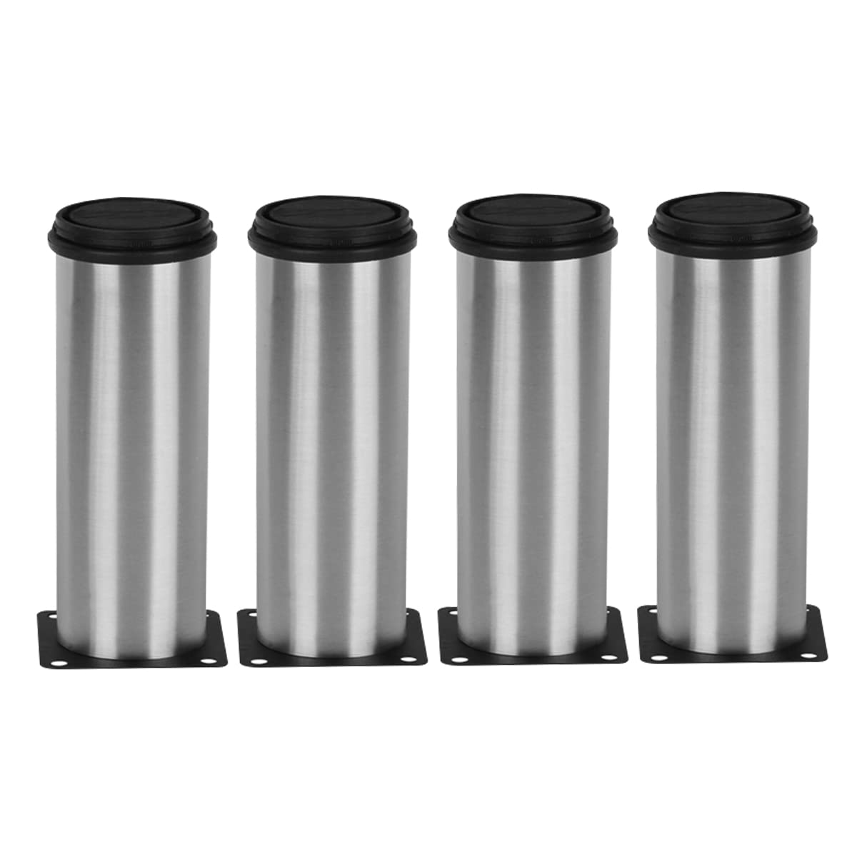 WANGCL 4PCS Stainless Steel Adjustable Furniture Feet With Mounting Screws For Wardrobe Coffee Table Bed Leg Kitchen Cabinet Sofa -50x150mm