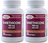 Simethicone 180 mg 360 Softgels Anti-Gas Gluten