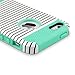 ULAK iPhone 5S Case, iPhone 5 SE Case, Slim Fit Protection Case Hybrid Scratch Resistant Hard Back Cover Shock Absorbent TPU Bumper Protective Case (Minimal Mint Stripes)