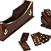 Wooden Dominoes Set Boat Tray Unique Handcrafted Toys And Board Games For Adult