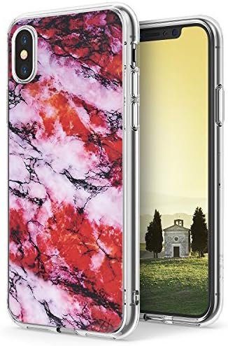Case Compatible with iPhone X Case Ultra-Thin Back Case Marble Design Printed Clear Bumper Case for Apple iPhone X 10
