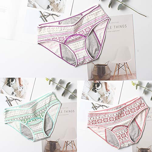 3 Pack Teens Protective Underwear Leakproof Panties Women Postpartum Briefs