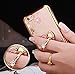 LG K10 Secret Garden TPU Case, Houshine Glitter Electroplate Bumper Bling Butterfly Soft TPU Silicone Flip Back Cover Case + Love Heart Ring Stand for LG K10, Rose Gold Bumper +Stand