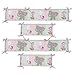 Bedtime Originals Twinkle Toes Pink/Blue/Green Elephant 4-Piece Baby Crib Bumper