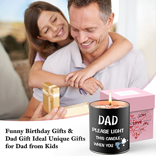 Fathers Day Candles Gifts from Daughter Son,9oz Soybean Wax Scented Candles,Funny Dad Birthday Gifts for Granddad Stepdad,Fathers Day Presents for for Daddy Husband Men on Christmas Anniversary