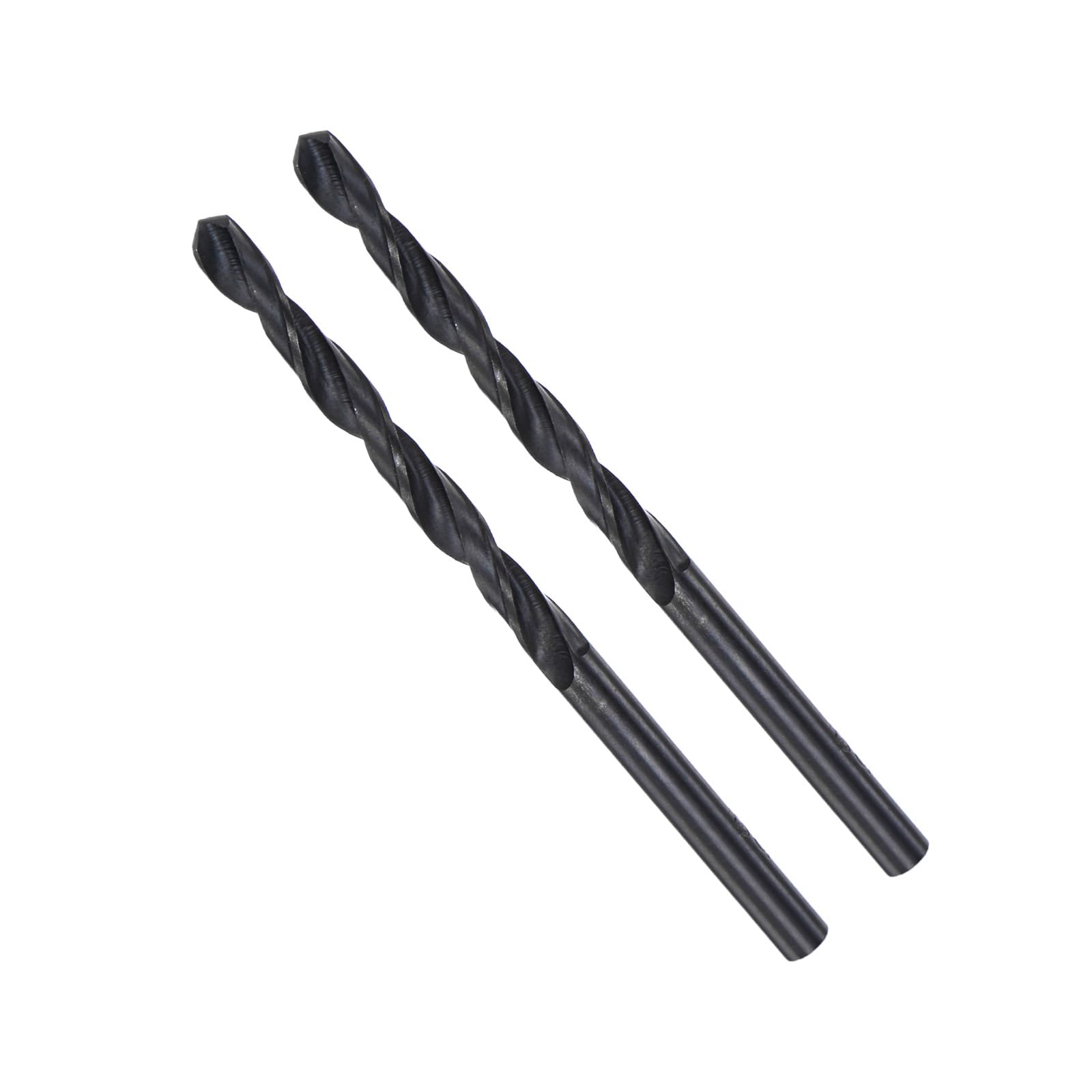 CoCud Twist Drill Bits, 4.5mm Cutting Diameter 0.18" Shank, High-Speed Steel Black Oxide Coating Jobber Bit Set (Applications: for Metal Wood Plastic), 2-Pieces