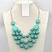 Africanbeads Women's Turquoise Beads Necklace, Statement Jewelry, Chunky Necklace, Bubble Necklace