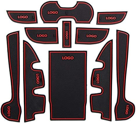 Atreus 1set Interior Door Mat Cup Pads Holder Gate Slot Pad for Toyota Camry 2012-2015