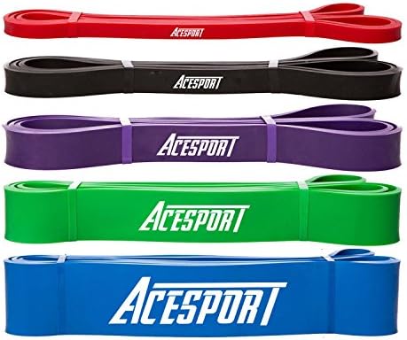 ACESPORT Resistance Bands Assisted Pull Up Bands for Men and Women | Exercise Loop Band for Fitness, Yoga Stretching, Powerlifting, Resistance Training, Mobility Exercise | Include Carry Bag