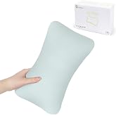 vocheer Small Pillow with Removable Cover, 11"x 7" Tiny Travel Pillow 1PC | Mini Neck Cushion for Airplane, Portable Small Cushion for Sleeping, Wrist, Knee, Lumbar, Ankle, Pet, Machine Washable, Sage