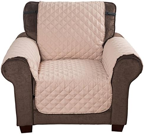 VIEWPETS Water Repallant Quilted Anti-slip Sofa Cover Micro Fiber Furniture Protector for Kids and Pets Machine Washable (Chair, TAN)