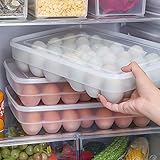 Braceus 34 Eggs Holder Storage Box Picnic Kitchen Refrigerator Fresh-Keeping Container Transparent
