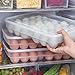 Braceus 34 Eggs Holder Storage Box Picnic Kitchen Refrigerator Fresh-Keeping Container Transparent