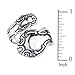 Sterling Silver Swirl Motif Spoon Style Ring, Sizes 6-11