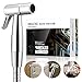 VOVA Handheld Shattaf Bidet Sprayer for Toilet, Cloth Diaper Sprayer,Toilet Shower with T-Valve,Bum Gun Hand Bidet - ABS White Chrome (Bidet A)