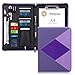 FYY Padfolio Case Portfolio, Premium Leather Zippered Conference Folder Document Organizer with Internal Pockets for iPad/Tablet (up to 12.9