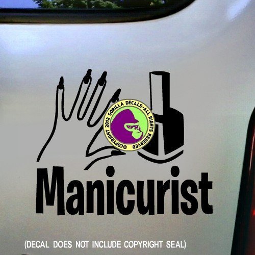MANICURIST Manicure Pedicure Nails Vinyl Decal Sticker B