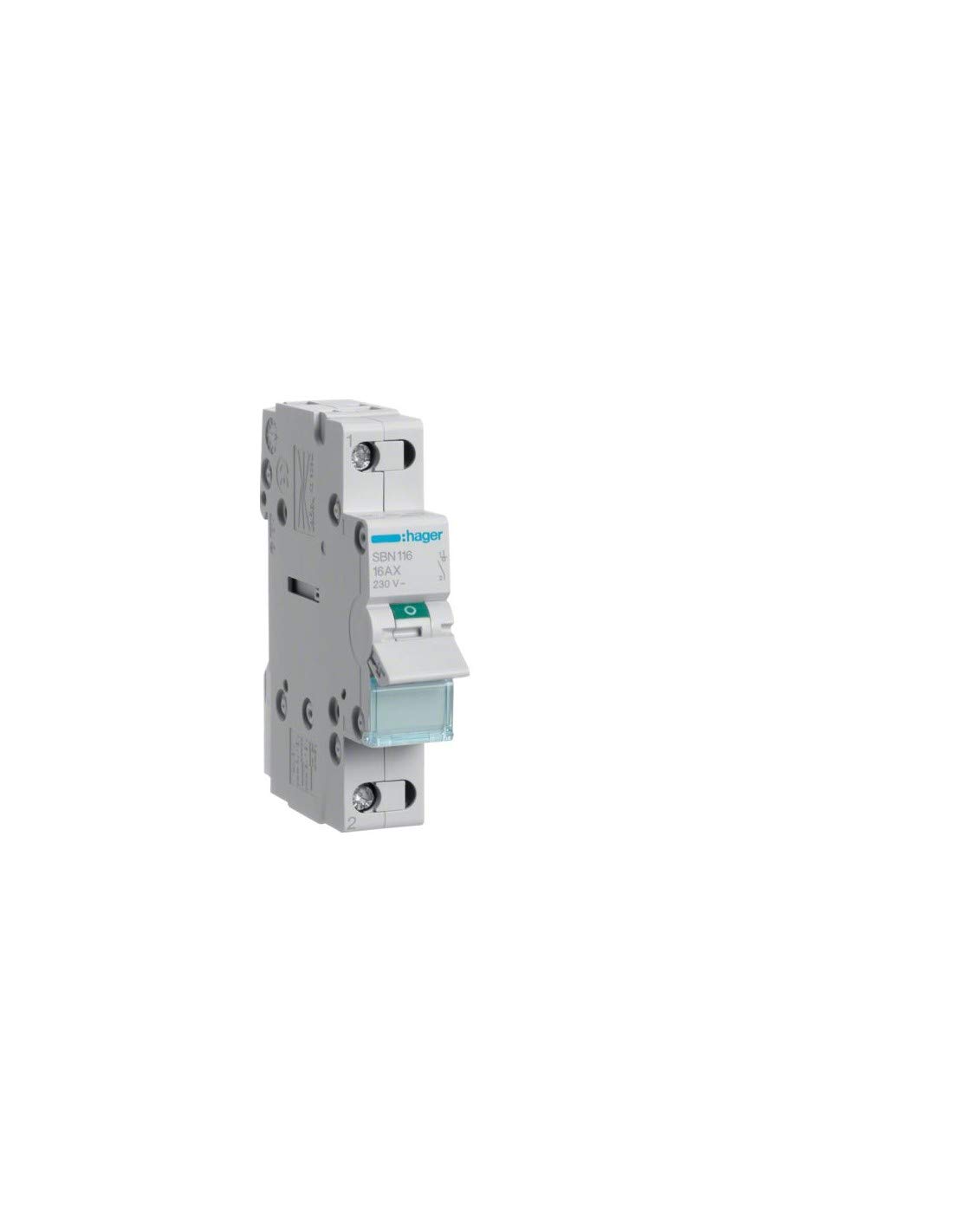 Hager sbn125 1P Circuit Breaker – Short Circuit (25 A, -20 – 50 °C, -20 – 80 °C)