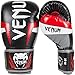 Venum Elite Boxing Gloves, Black/Red/Grey, 16-Ounce