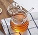 VARUN Glass Honey Jars with Dipper and Lid Heat-Resistant Borosilicate Glass 10 oz Honey Container for Home Kitchen