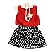 Morecome Girls Vest and Dress Children Skirt Two Pieces (12-18Months, Red)