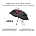 LifeTek Hillcrest Golf Umbrella - Extra Large Double Canopy, 62 Inch Coverage with Automatic Open, Windproof - Fast Drying Teflon Canopy Black FX2