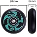 AOWISH 2-Pack Inline Skate Wheels [Available in Sizes 72mm 76mm 80mm] Rollerblade Replacement Wheel with Bearings ABEC-9 (Black & Green)