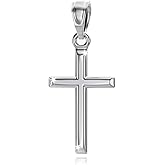 ZENLUNANO Cross Necklace with Luxury Gift Box - Top-grade 316L Stainless Steel Cross Pendant, Sleek Polished Design, Christian Jewelry for Men and Women