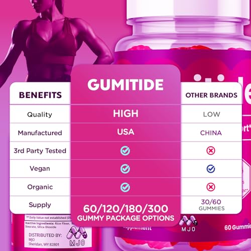 (2 Pack) Gumitide Gummies, Official Gumitide Weight Management Gummys with Apple Cider Vinegar, Advanced Health & Wellness ACV Gummys with Maximum Strength Active Lifestyle Multivitamins (120 Gummies)
