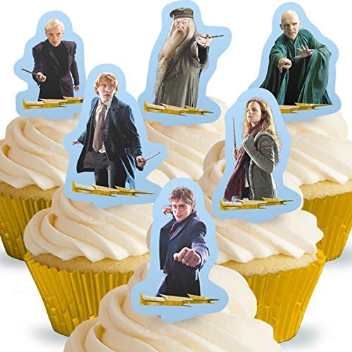 Cakeshop 12 x PRE-CUT Harry Potter Stand Up Edible Cake Toppers