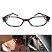 Hand Free Vision Full Frame Reading Glasses Eyeglasses Super Bright Dual LED Lighting + Batteries Travel Case (+2.00, Brown)