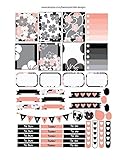 Sakura, planner stickers on 2 sheets of matte removable sticker paper. Sized to fit most planners, Happy Planner, Erin Condren, Plum Paper, or for scrapbook elements. Kiss cut, just peel and stick.