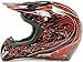 Typhoon Adult ATV MX Helmet Goggles Gloves Gear Combo Red with Red (XL)